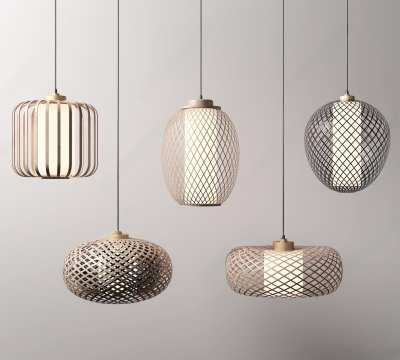 现代编织吊灯3D模型下载